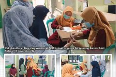 12 November 2024,RSU PKU Muhammadiyah Kutowinangun mengadakan cek gula darah gratis bagi karyawan AUM dan pengunjung rumah sakit di Poliklinik Rawat Jalan.