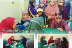 15 November 2024, Pemeriksaan gula darah gratis bagi peserta senam jum'at pagi.