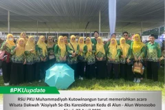 Minggu 27 April 2025, RSU PKU Muhammadiyah Kutowinangun turut memeriahkan acara Wisata Dakwah Aisyiyah Se Eks Karesidenan Kedu di Alun-Alun Wonosobo