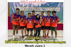 Tim Voli RSU PKU Muhammadiyah Kutowinangun berhasil meraih Juara 3 pada kegiatan Torseni dalam rangka Milad Muhammadiyah ke-113.