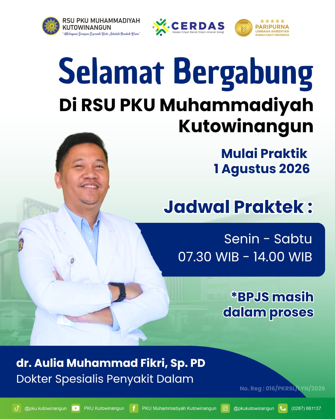 Selamat Bergabung dr. Aulia Muhammad Fikri, Sp. PD! 🎉✨